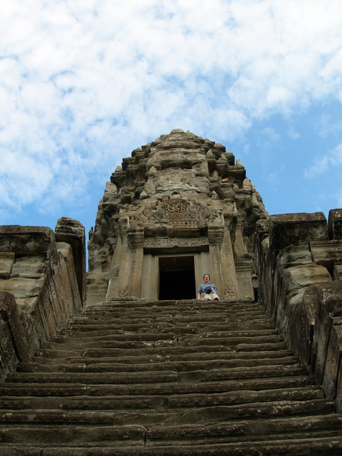 All of buildings are constructed with only stone. There is no concrete or steel in any of the structures. Angkor, Cambodia.
