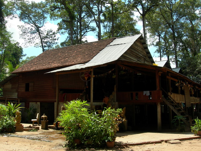 A typical Cambodian house. Siem Reap, Cambodia.