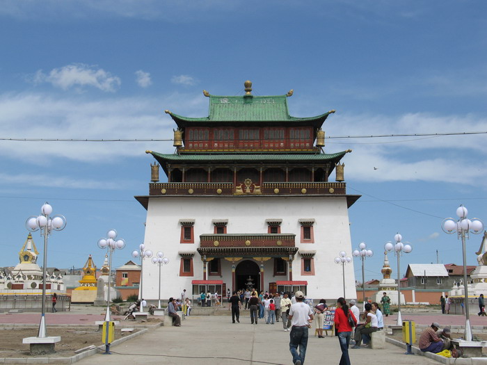 The main Tibetan Buddhist monastery in Mongolia, is called 'Ganden' is in Ulan Bator Mongolia. Ganden is named after the famous Ganden monastery of Lhasa, Tibet.