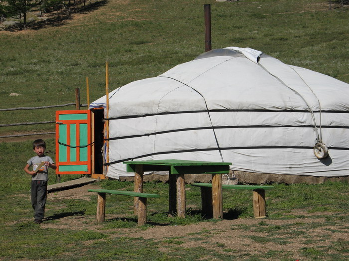 One of the children of the family.