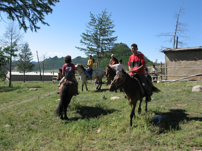 Our guide for the horse trip on the right.