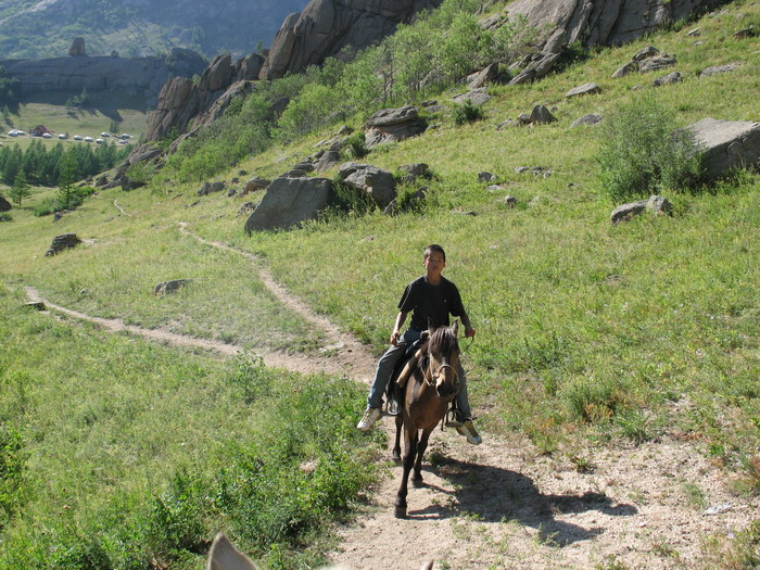 One of our guides on horse back.