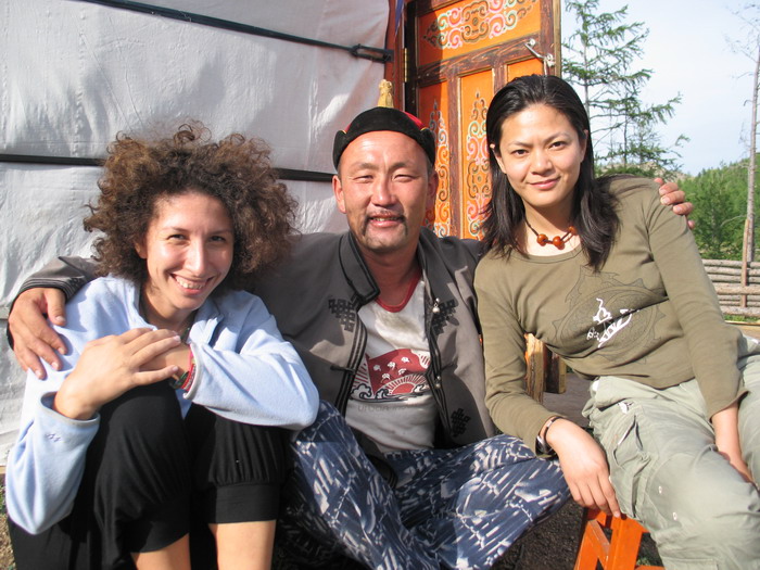 Ahelma and Zhang Qiao with out host that looked like Gengis Khan.