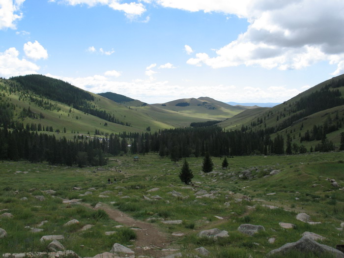 Looking south from Manjushree Monastery near Zuunmod, south Ulan Bator, Mongolia.