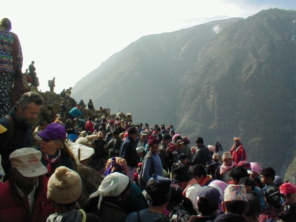 Every Saturday there is a large market in Namche with people from the entire Everest region. Traders come from down in the plains and from as far away as Tibet.