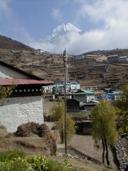The view up to the mountains where we will go.
