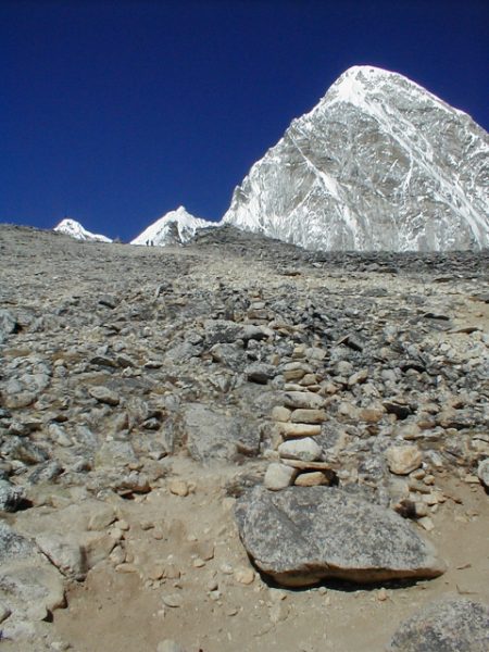 After the long climb up to the Kala Patar view point it was a long walk back to the lodge.