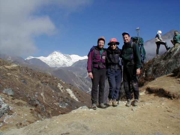 Liyang and the "boys" with Mt. Cho Oyo 26,906 ft (8201m) in the background.