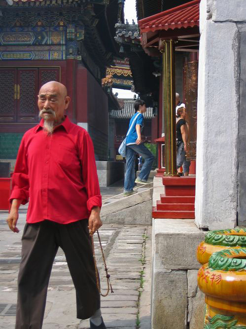 Old Mongolian man in the Lama Temple