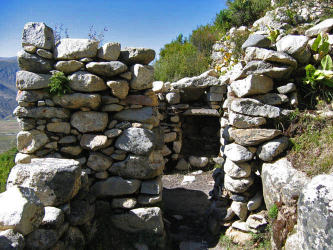 The remains of a house that was built just outside one of the meditation caves.