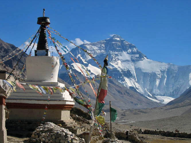 A stupa at Rongbuk monastery. Central Tibet.