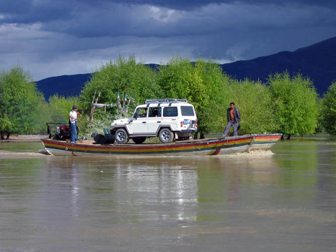 Even cars are transported on these locally made boats.