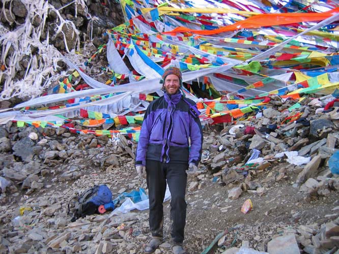 Ray at the top of the Drolma La pass.