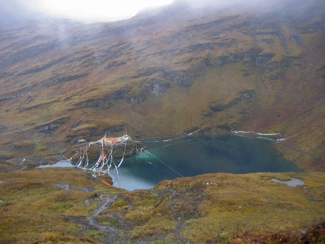 The lake Potrang Yum Tso, (The Mother Palace Lake). One of the most sacred lakes on the curcuit around Tsari.