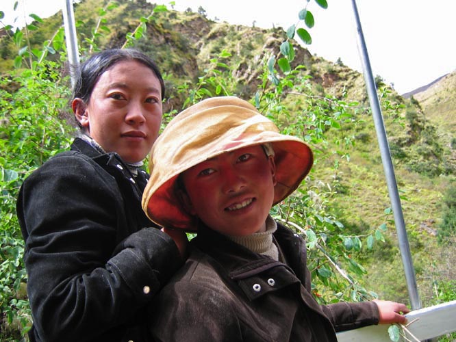 Two Tibetan girls from my truck.