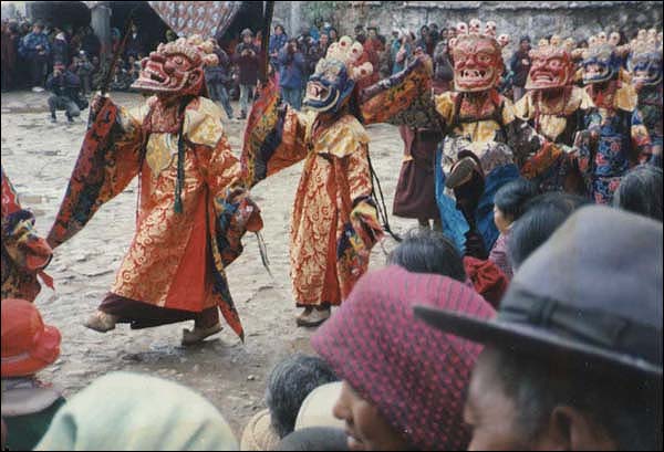 Lama dances, Central Tibet.