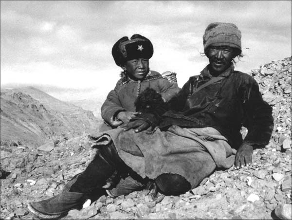 Tibetan father and son