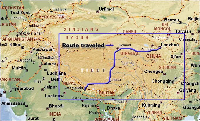 Himalayan region map