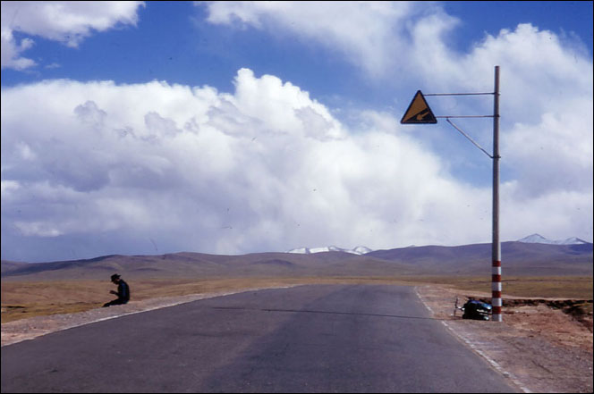 After crossing the Kun Lun Shan mountains we stayed up above 13,000 ft./ 4000m for days on end. Amdo, Tibet.