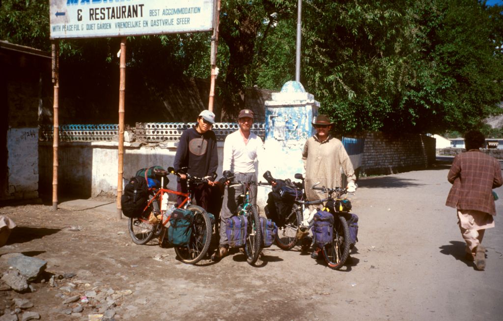 The first day of riding. The bikes seemed heavy but we were eager to start out journey. Gilget, Northern Pakistan. 