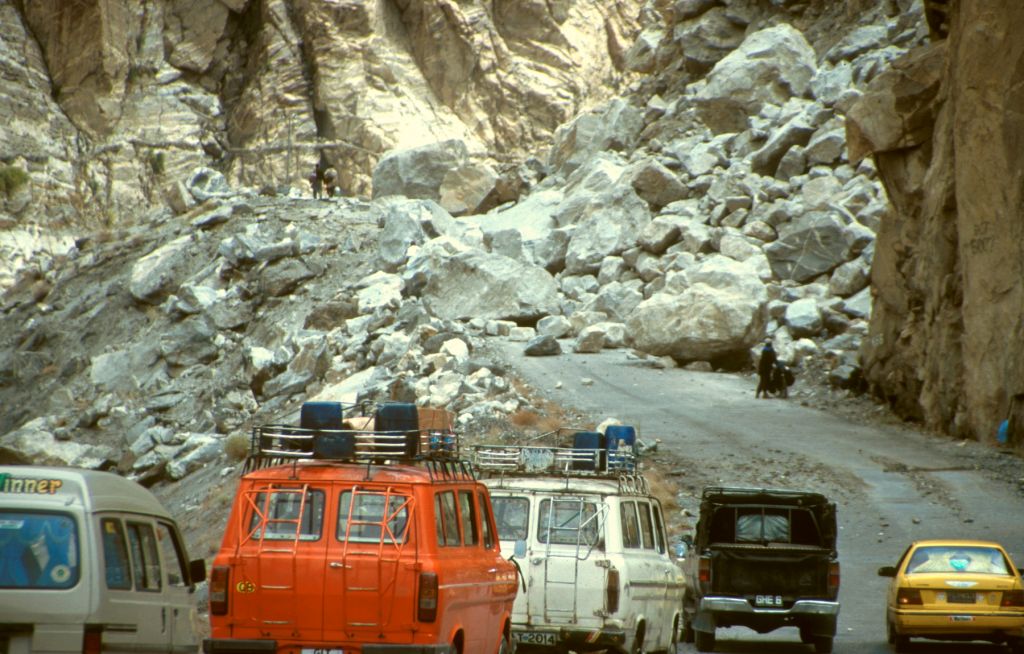 It was not long until we hit the first obstacle, a rather large scale rock slide that must have just happened within the last half hour