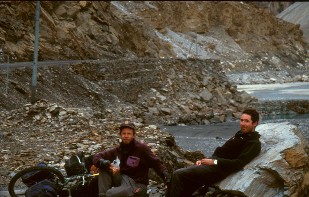 Taking a road side break. Northern Pakistan.