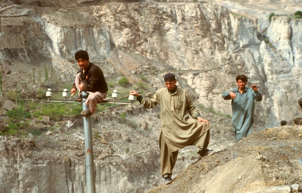 The local electrical repair crew, or is this the Pakistani version of the electric chair?