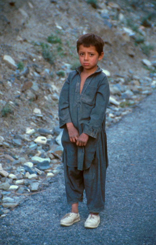 A young boy in local dress.