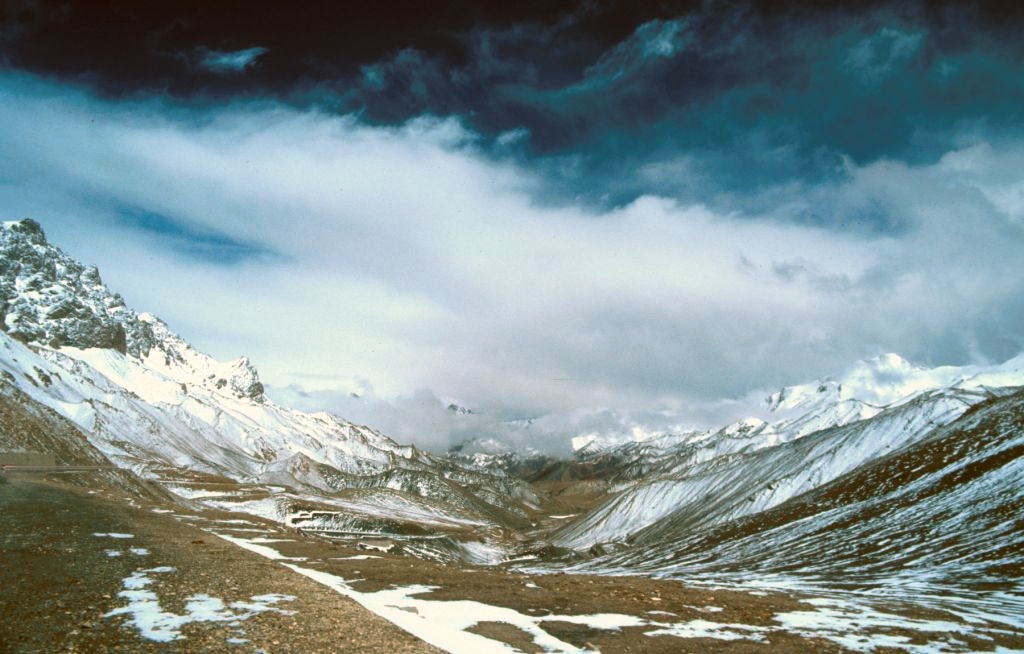 Crossing into the Kunlun Shan mountains. Before Mazar, Xinjiang, China.