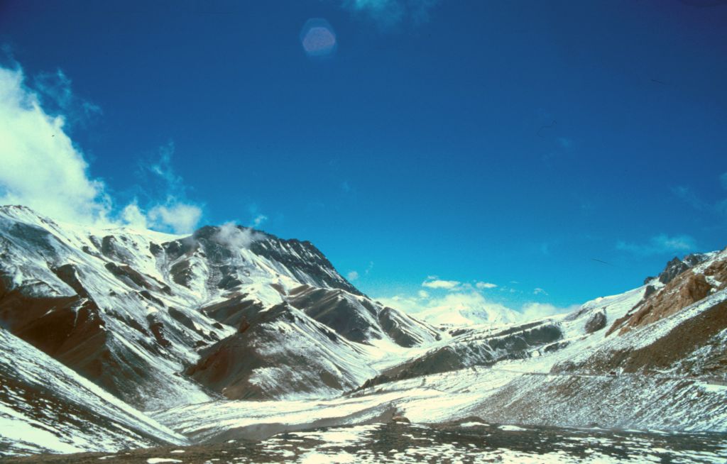 Heading further into the "Mountains of Darkness." Before Mazar, Xinjiang, China.
