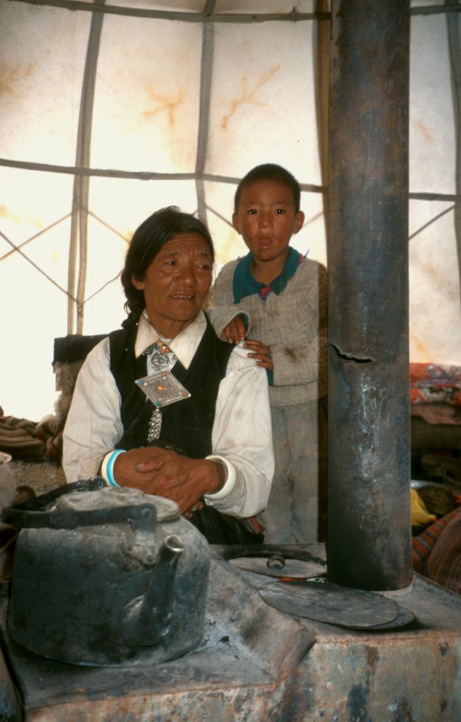 Most of these tents are only about 10 feet across and house an entire family, which will usually consist of three  generations. South of Ali, Tibet.