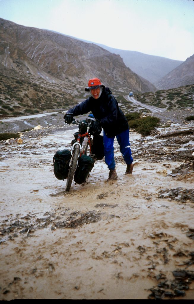 It was such a heavy down pour of rain and snow that the road itself disappeared at points in time. When a caravan of tourist filled Land Cruisers drove pass us, they wondered what exactly we were doing out there on such a day. Peiku Tso, Tibet.