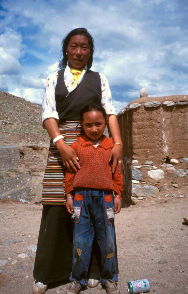   Mother and daughter. Just south of Lhasa, Tibet.